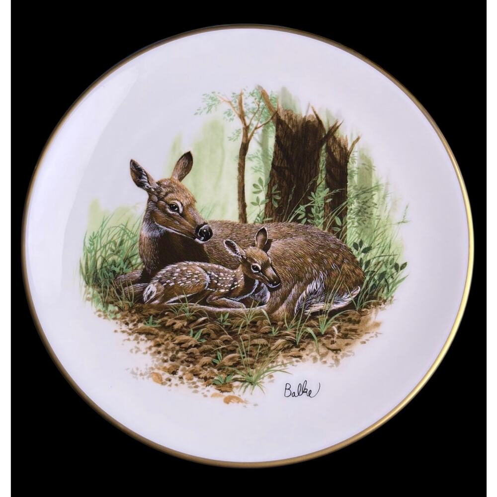 1982 Fleetwood Whitetail Deer by Don Balke Mother’s Day Plate Gorham Fine China